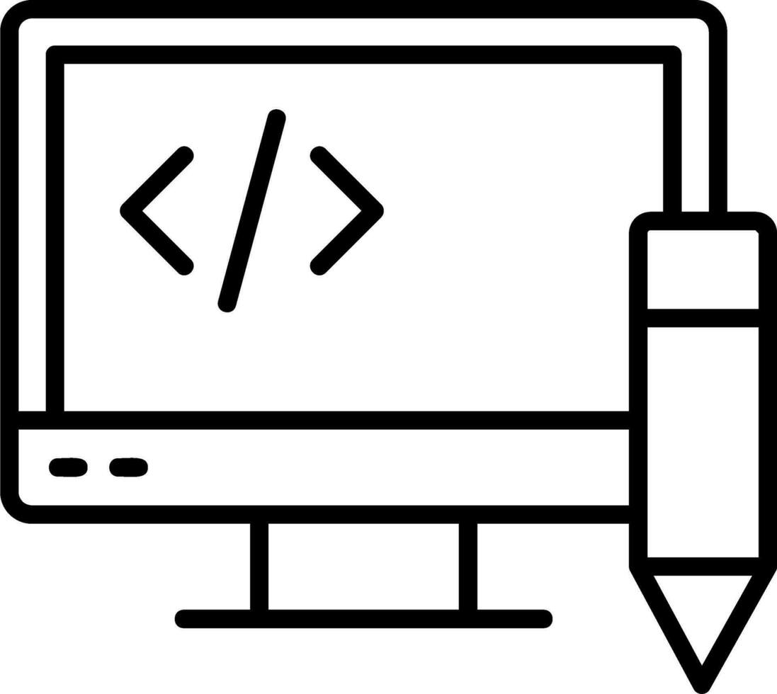 Edit Code Vector Icon