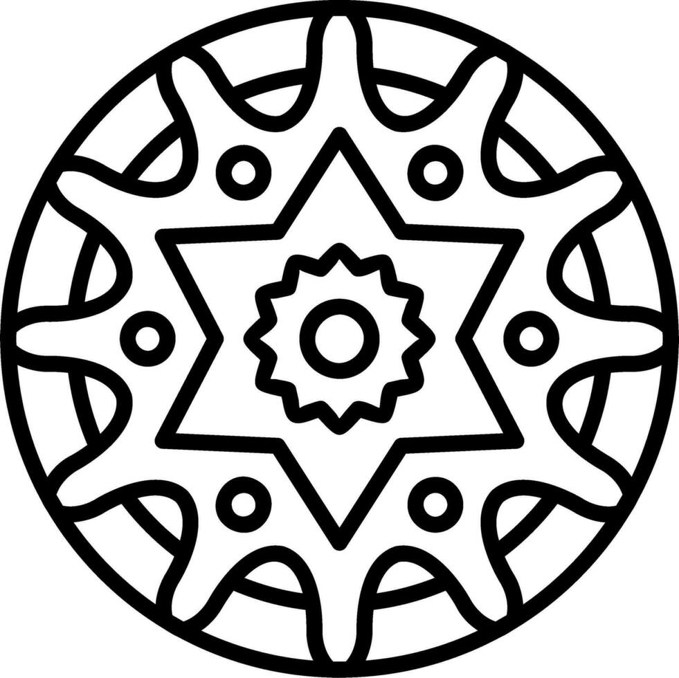 icono de vector de mandala