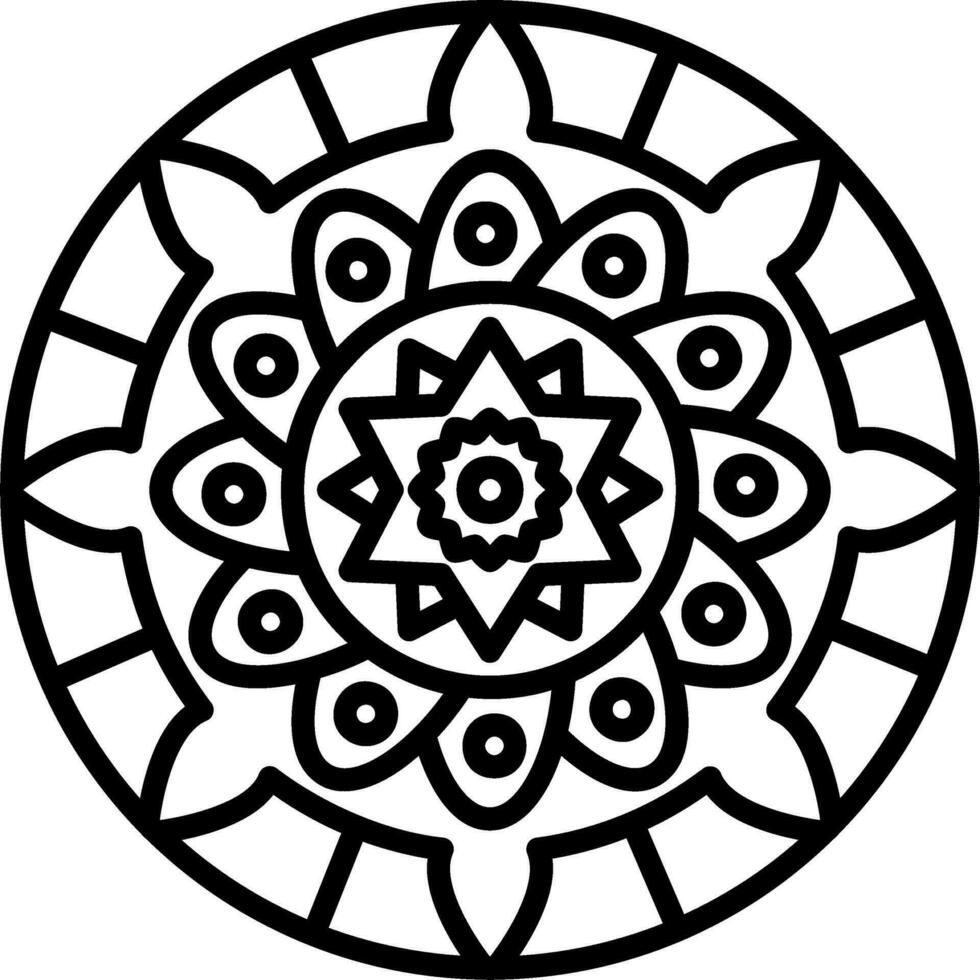 icono de vector de mandala