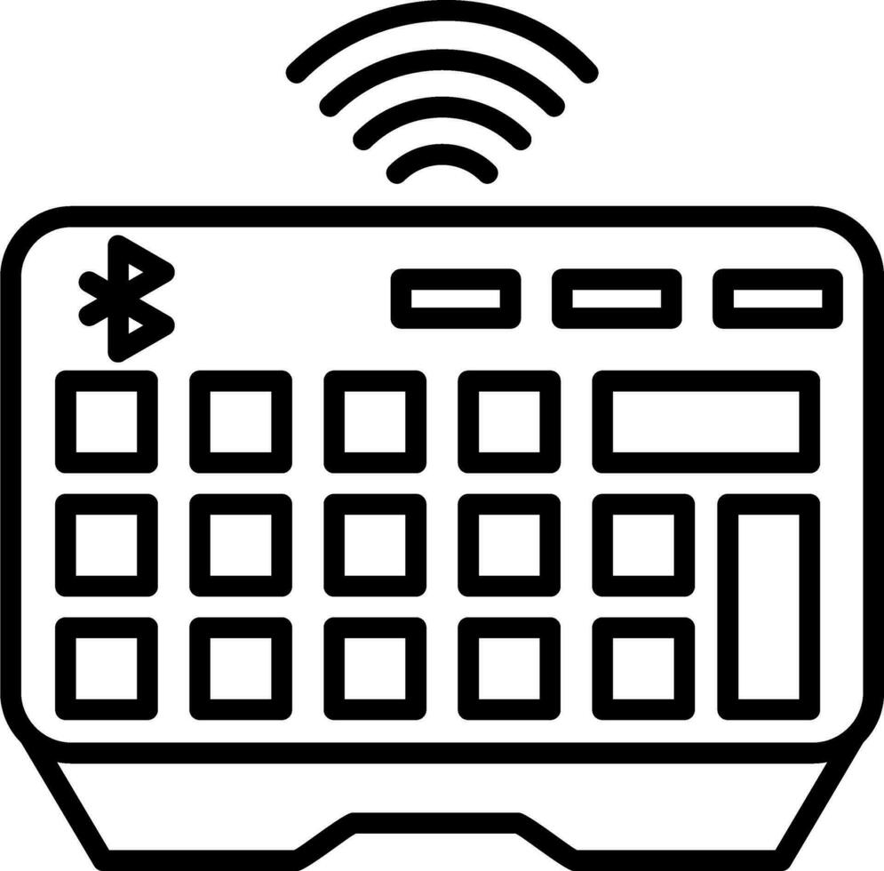 icono de vector de teclado inalámbrico