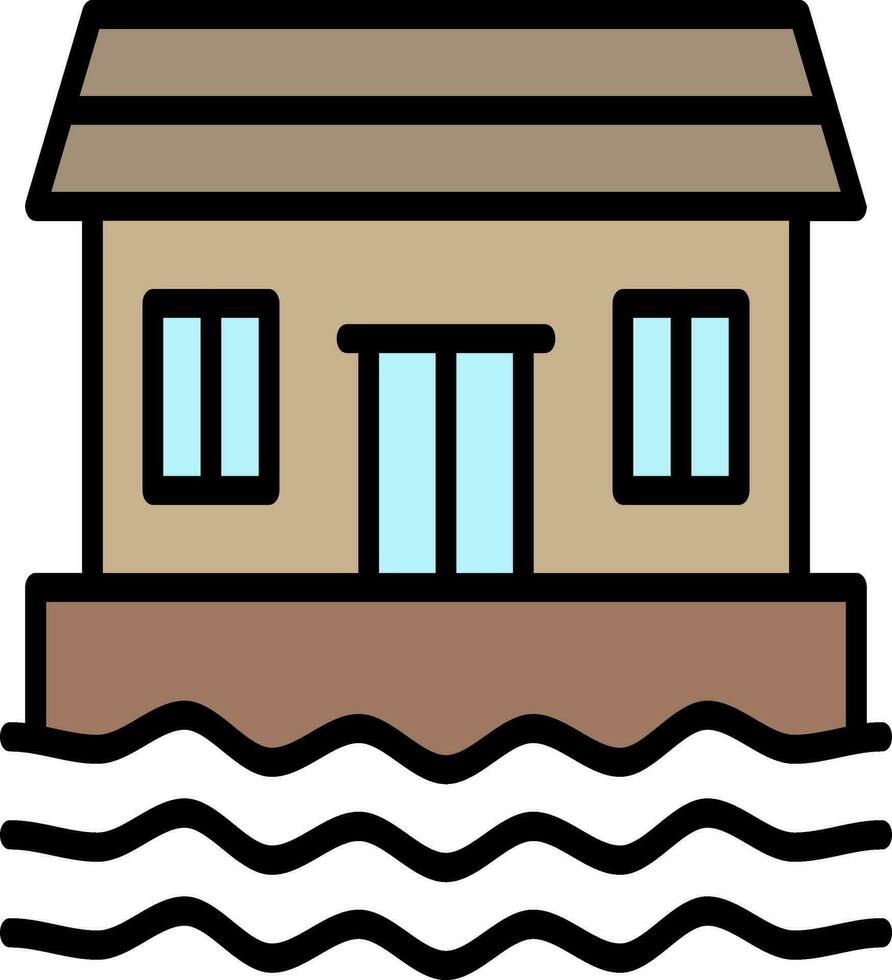 Houseboat Vector Icon
