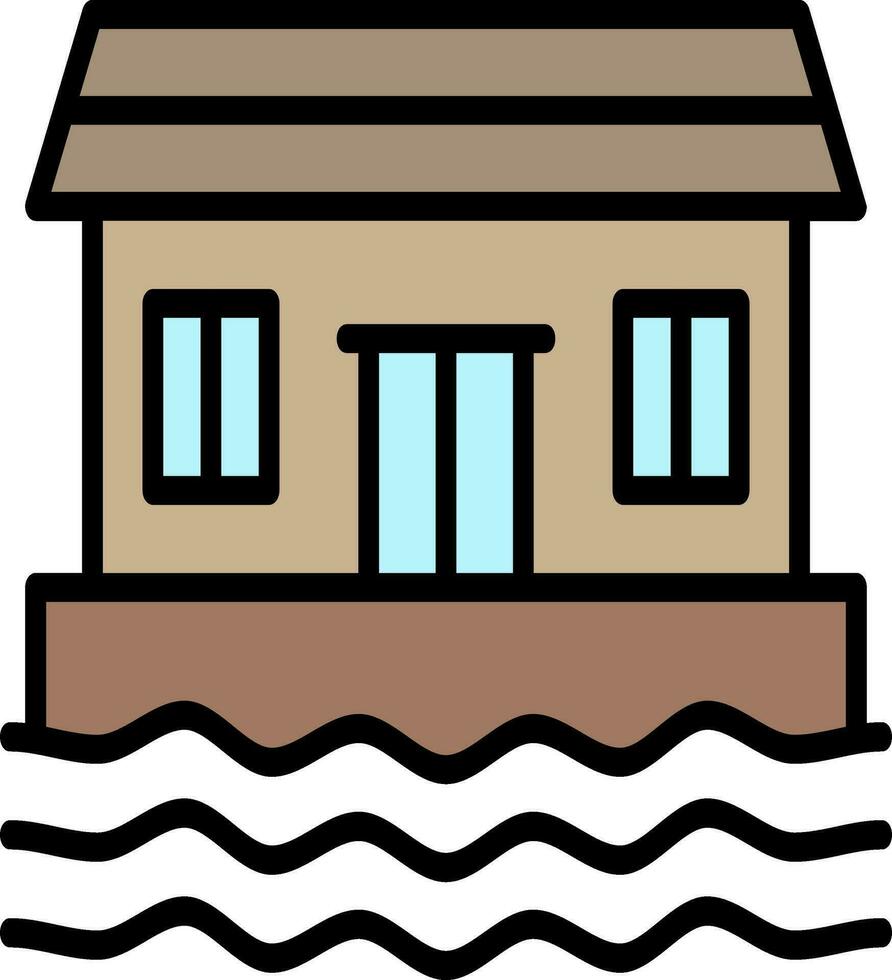 Houseboat Vector Icon