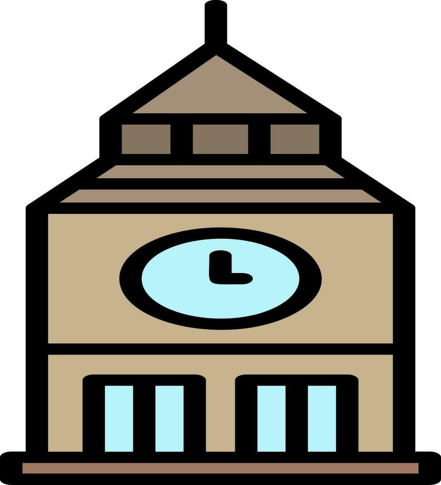 Clock Tower Vector Icon