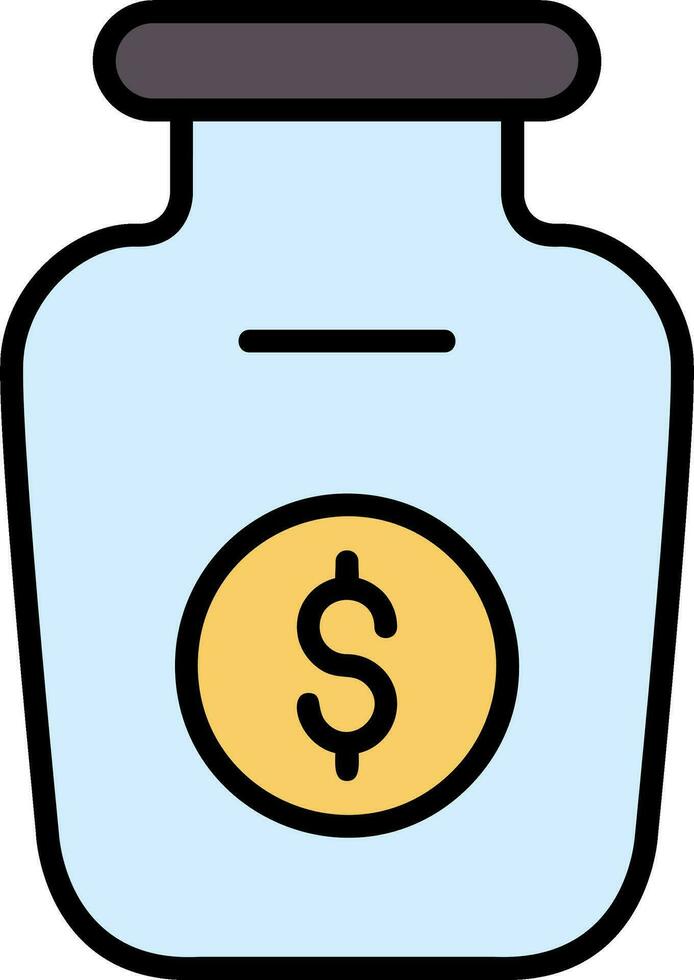 Money Jar Vector Icon