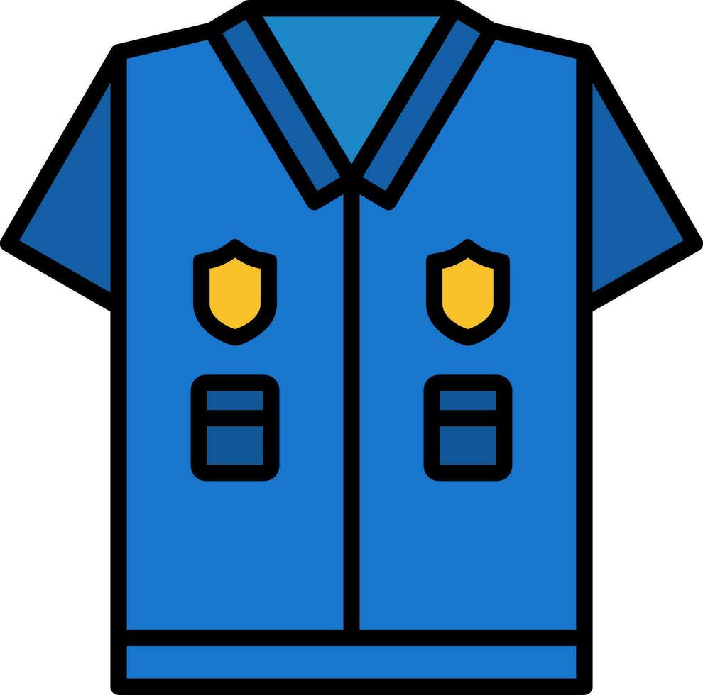 policía uniforme vector icono