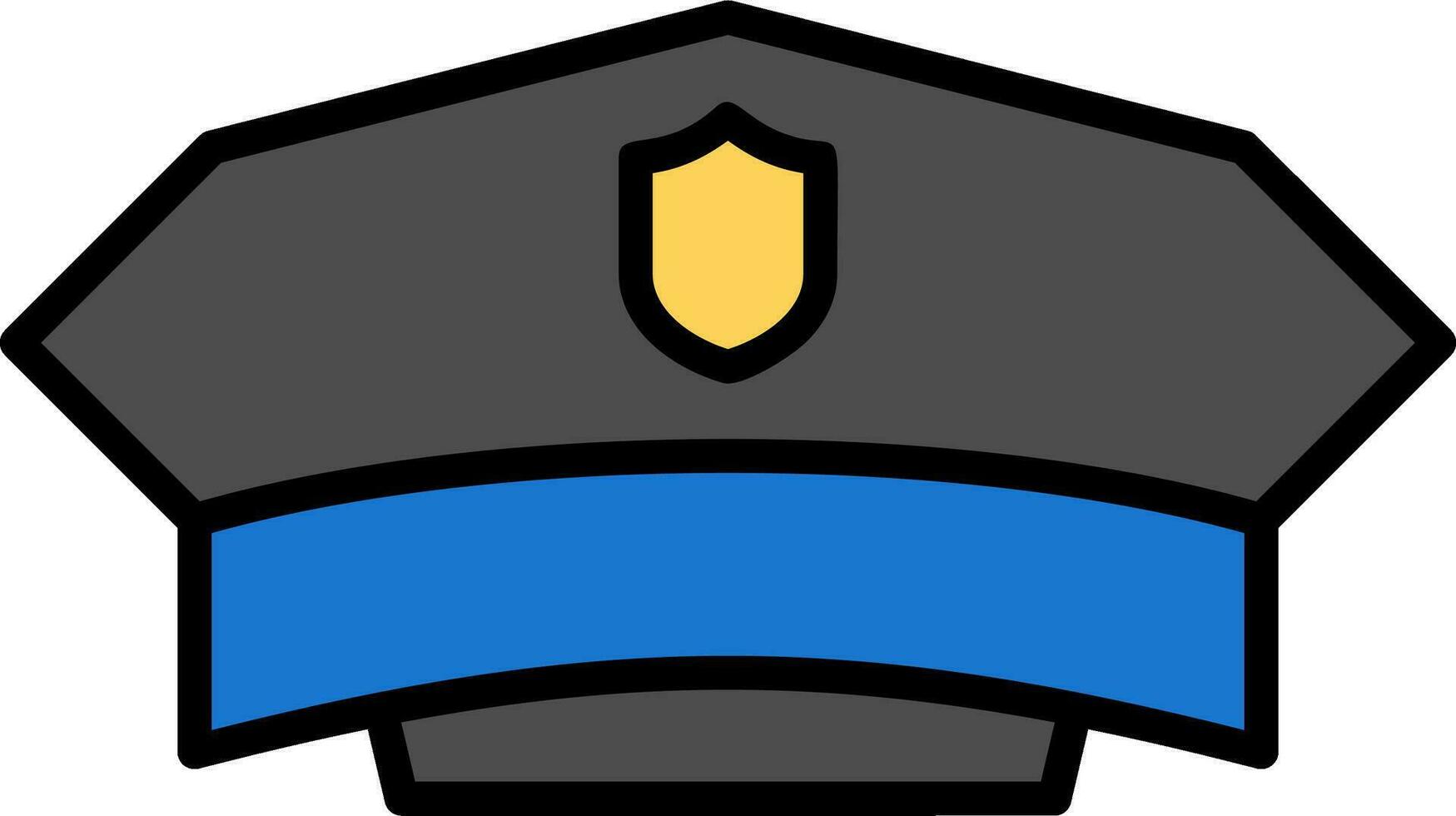 icono de vector de sombrero de policía