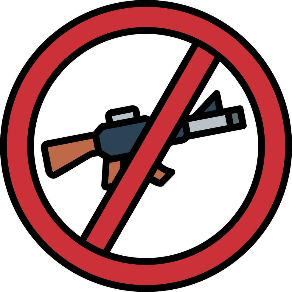 No rifle vector icono