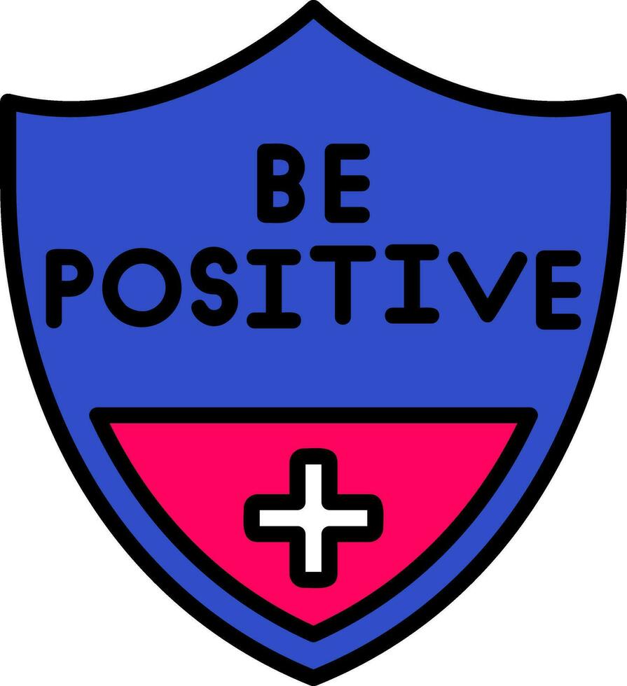 ser positivo vector icono