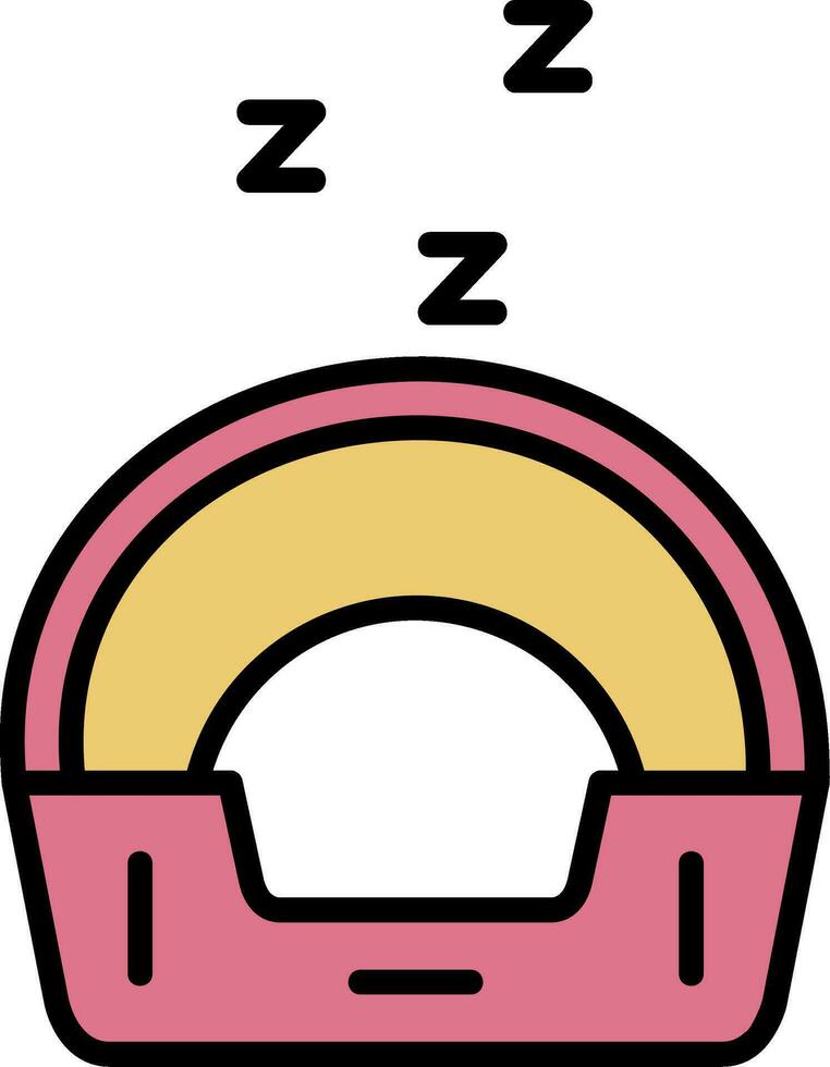 mascota cama vector icono