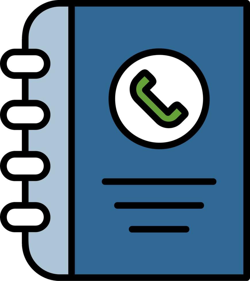 icono de vector de libreta de telefono