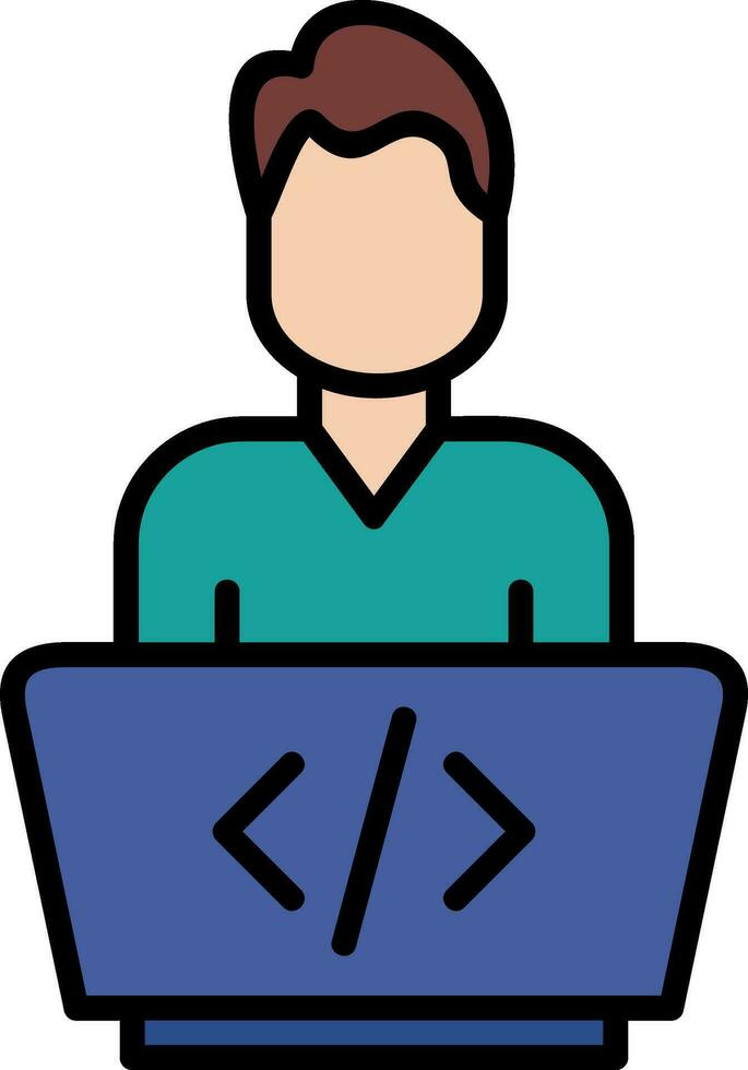 icono de vector de programador