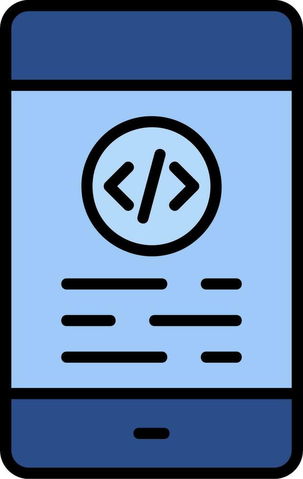 Mobile Coding Vector Icon