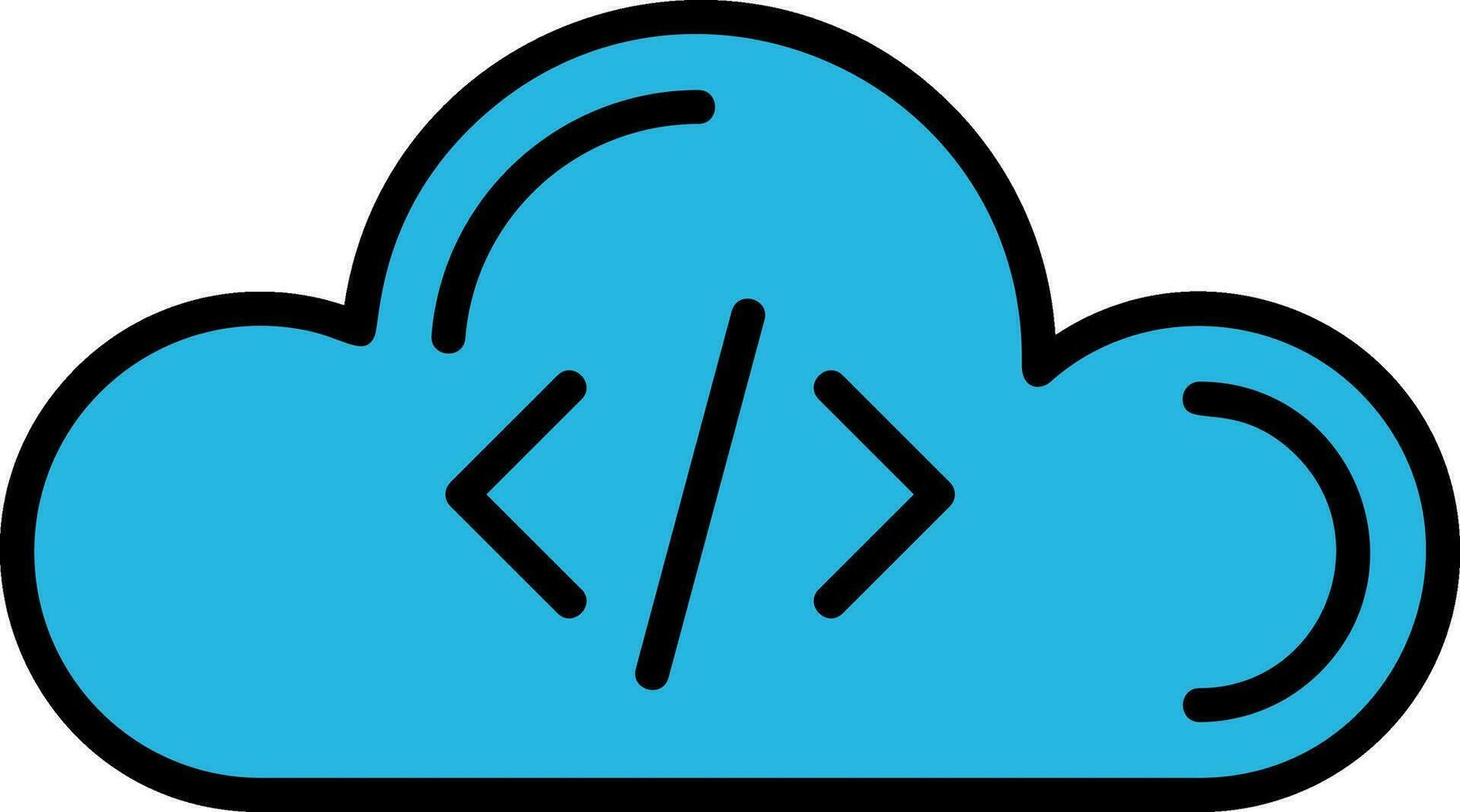 Cloud Coding Vector Icon