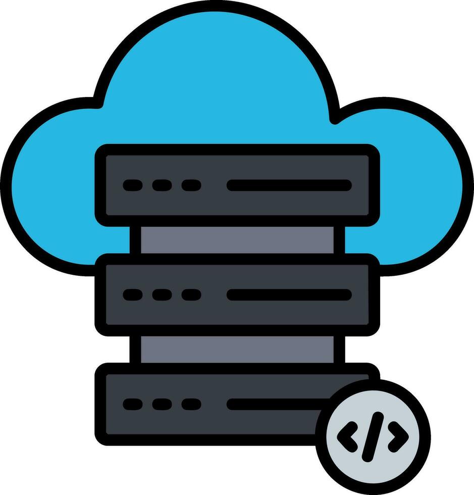 Cloud Server Vector Icon