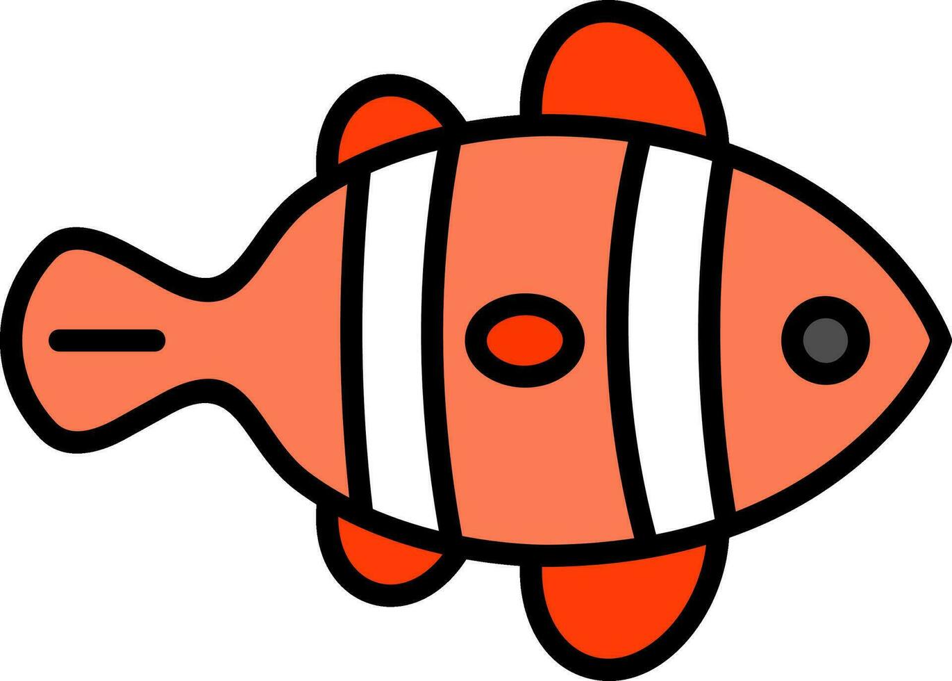 Clown Fish Vector Icon