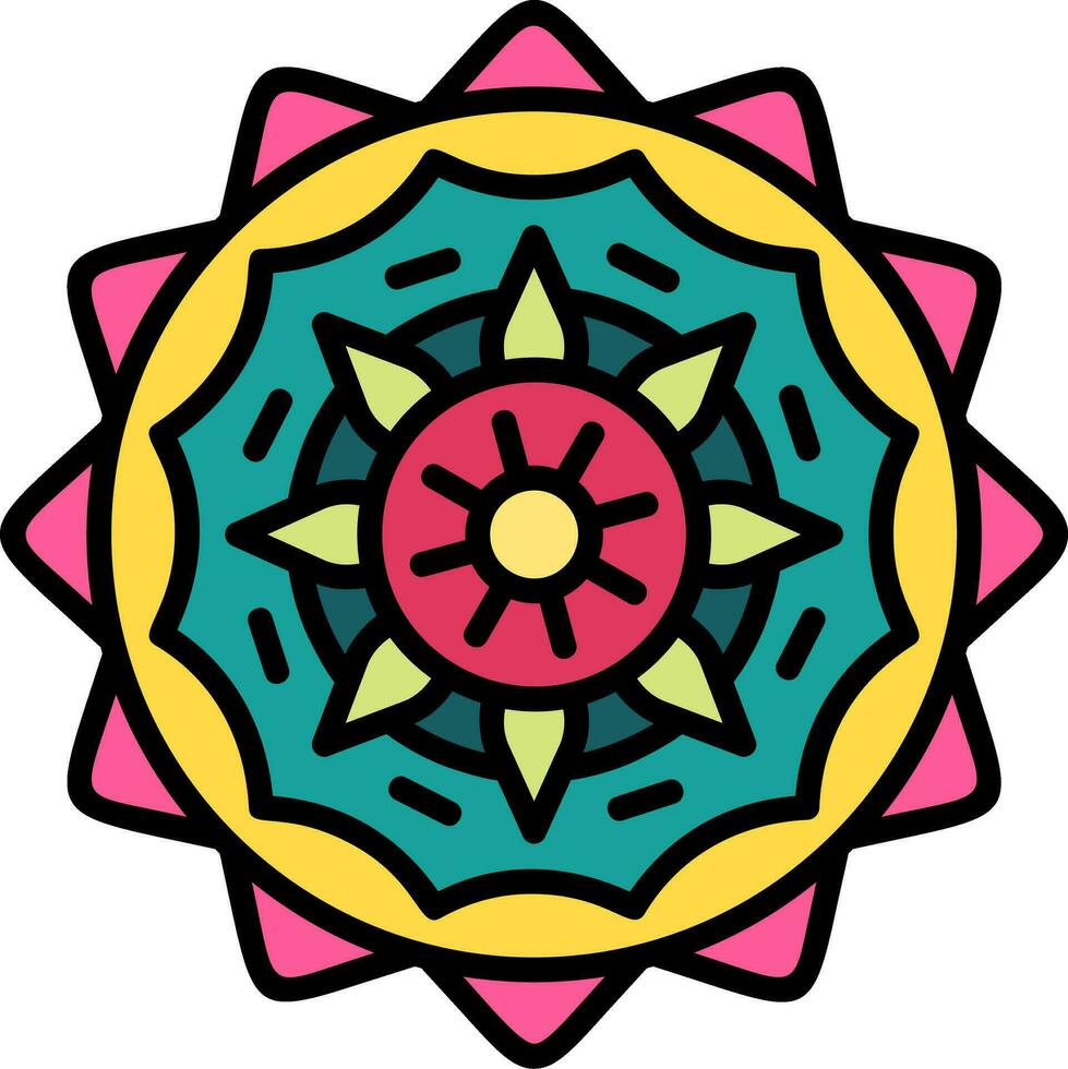 icono de vector de mandala