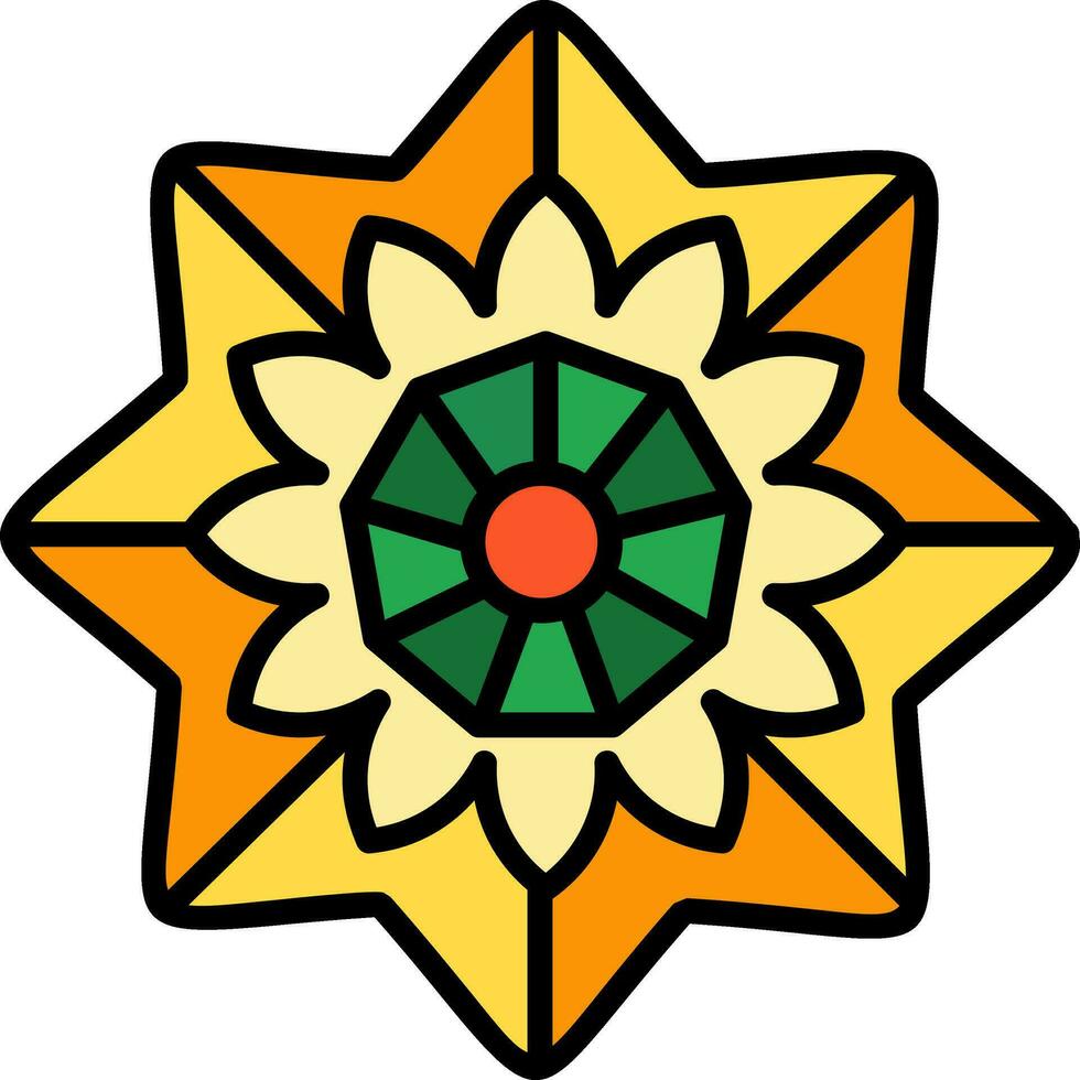 icono de vector de mandala