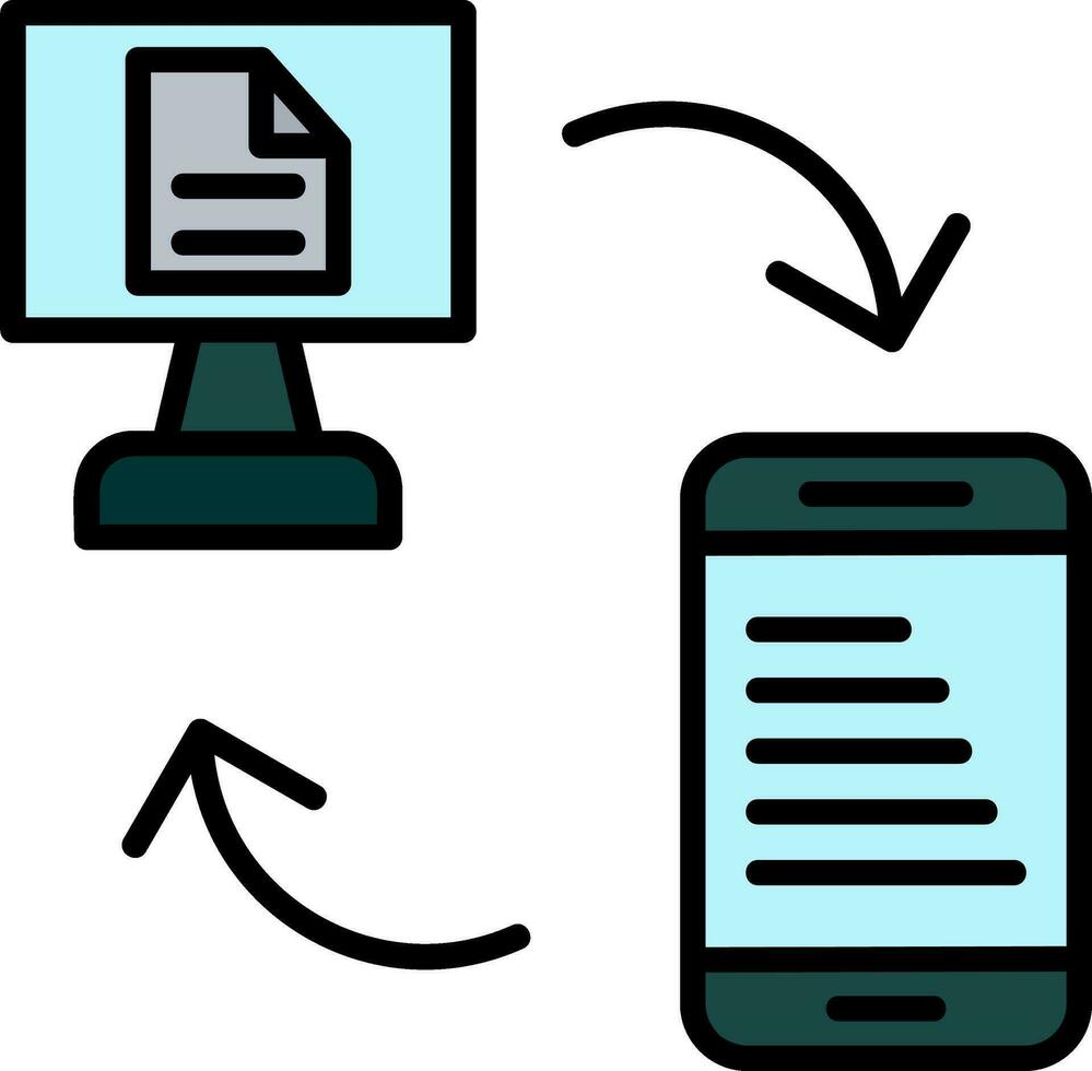 icono de vector de transferencia de datos