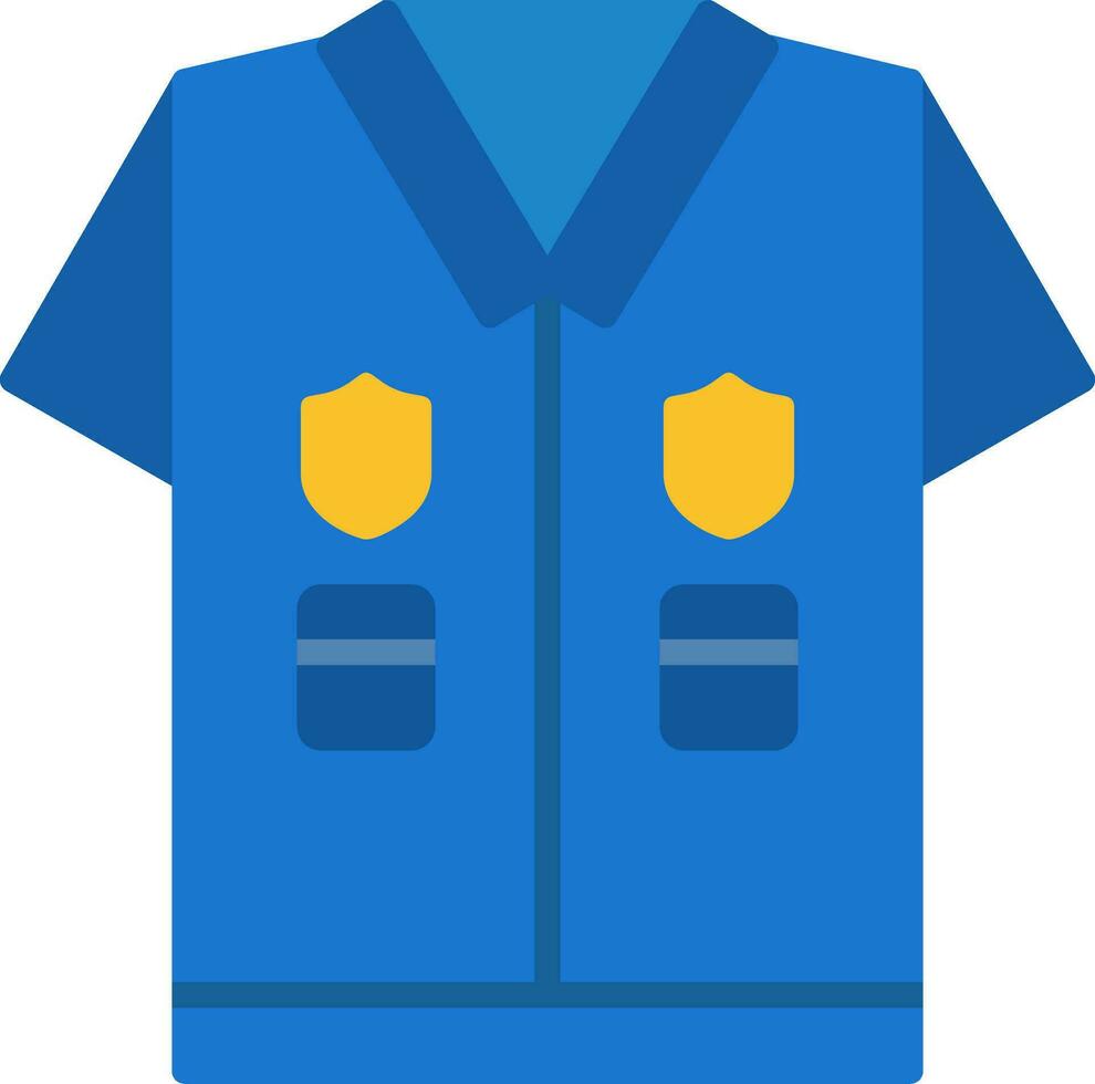 policía uniforme vector icono