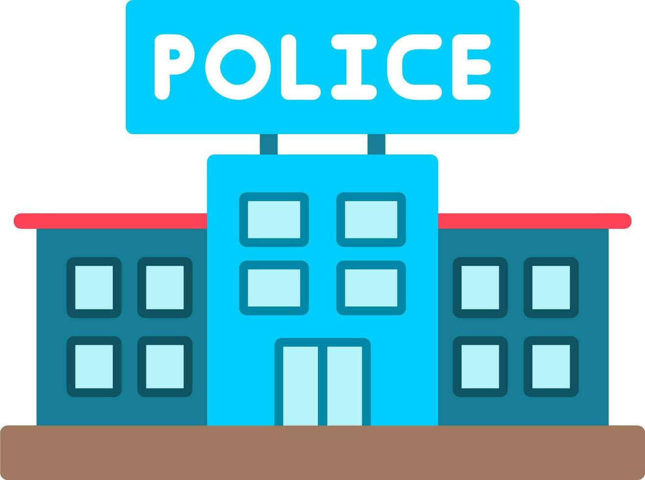 Police Station Vector Icon