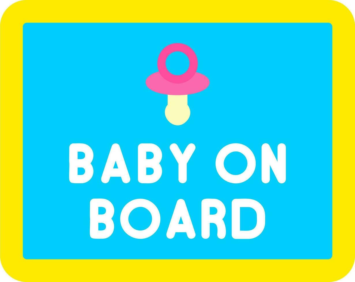 Baby On Board Vector Icon