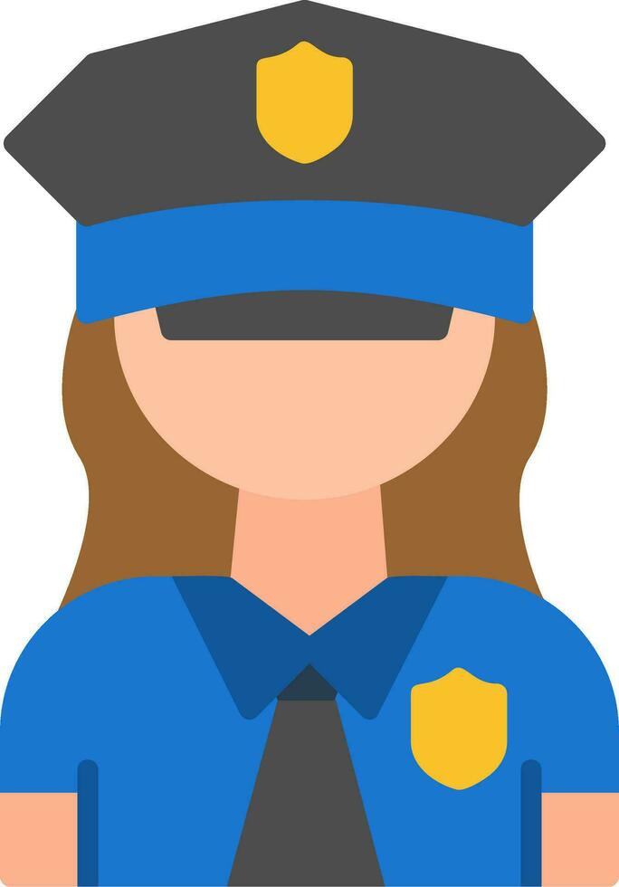 mujer policía vector icono