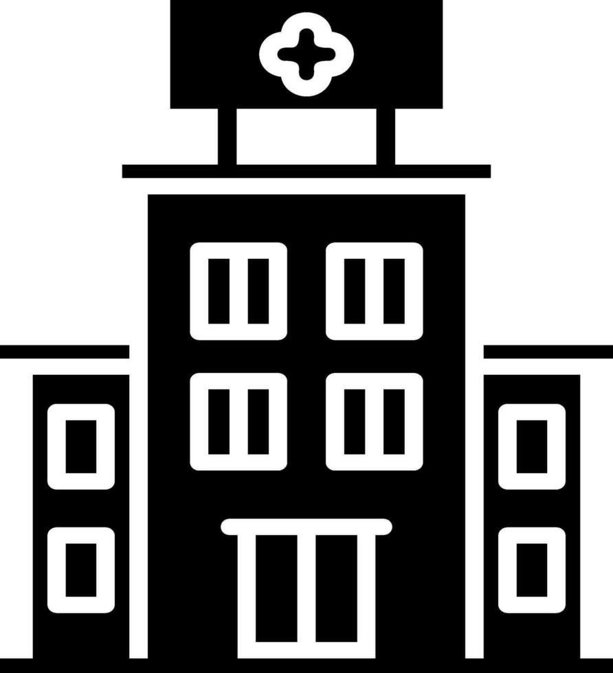 icono de vector de edificio de hospital