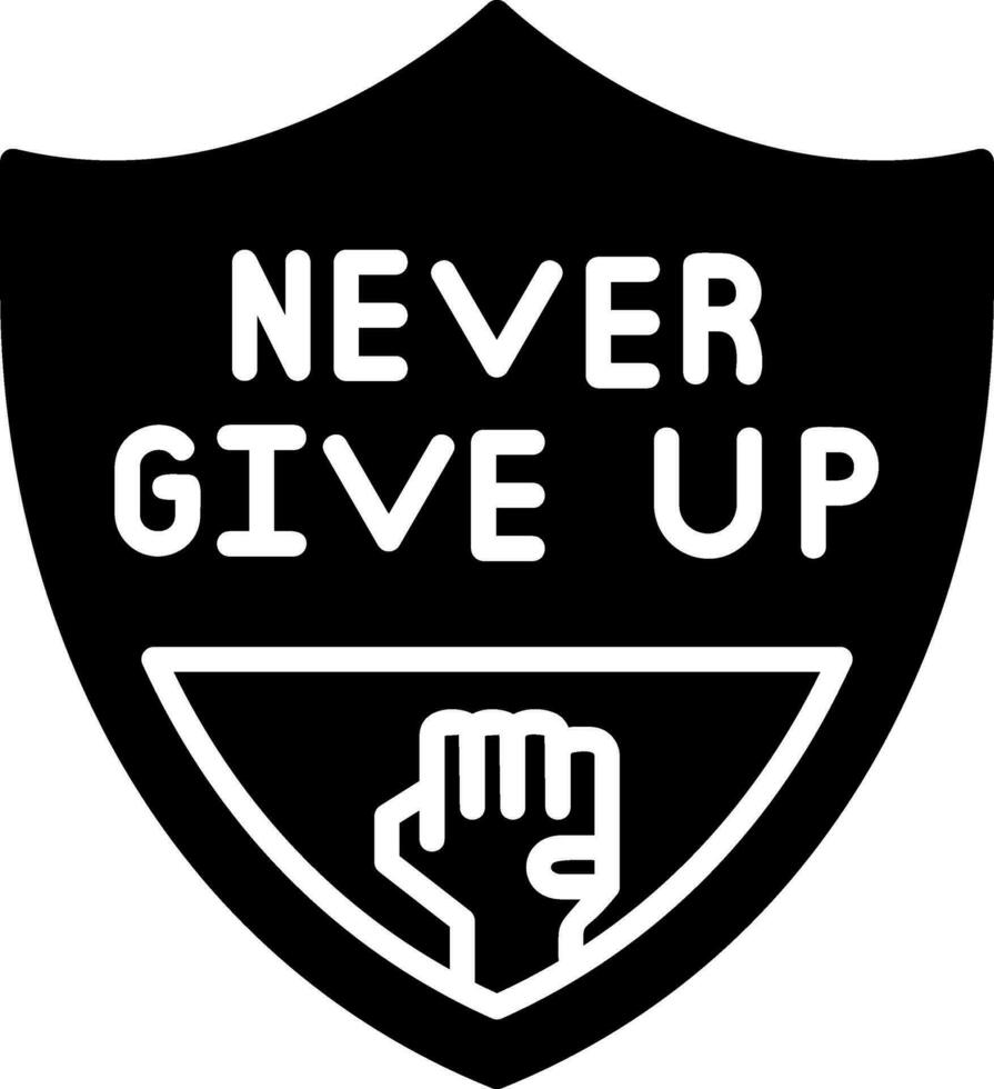 Never Give Up Vector Icon