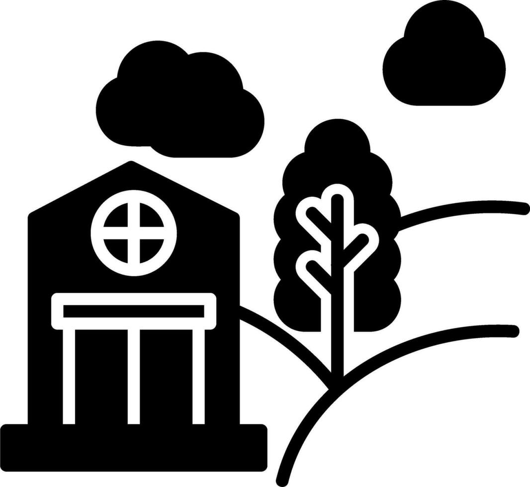 Forest House Vector Icon