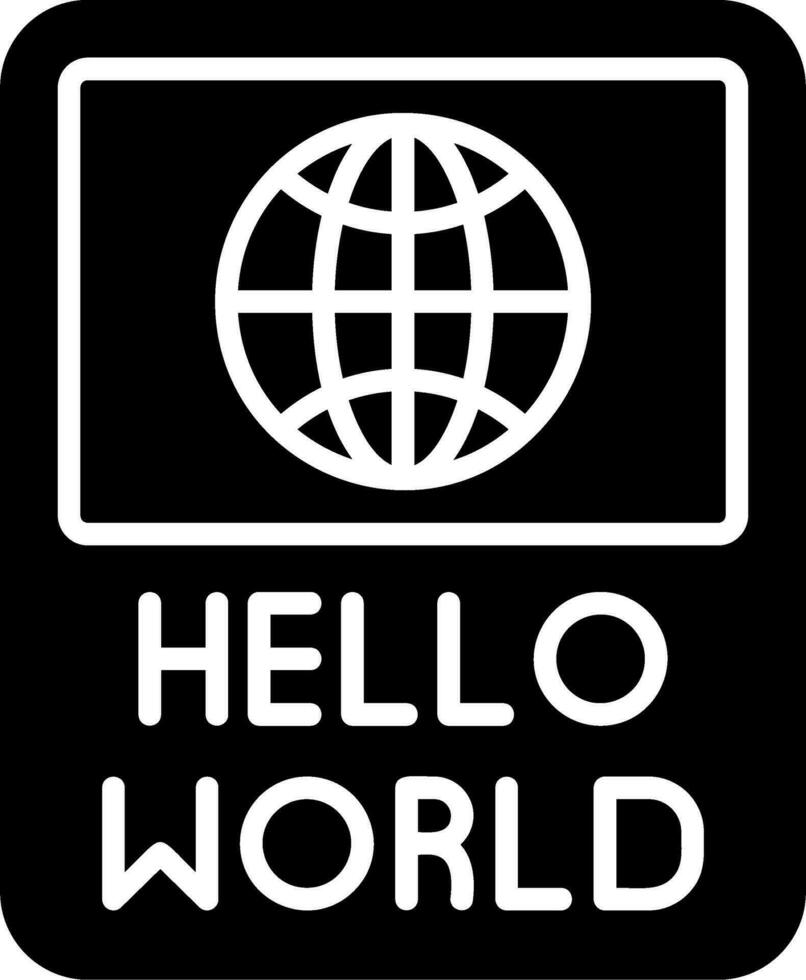 Hello World Vector Icon