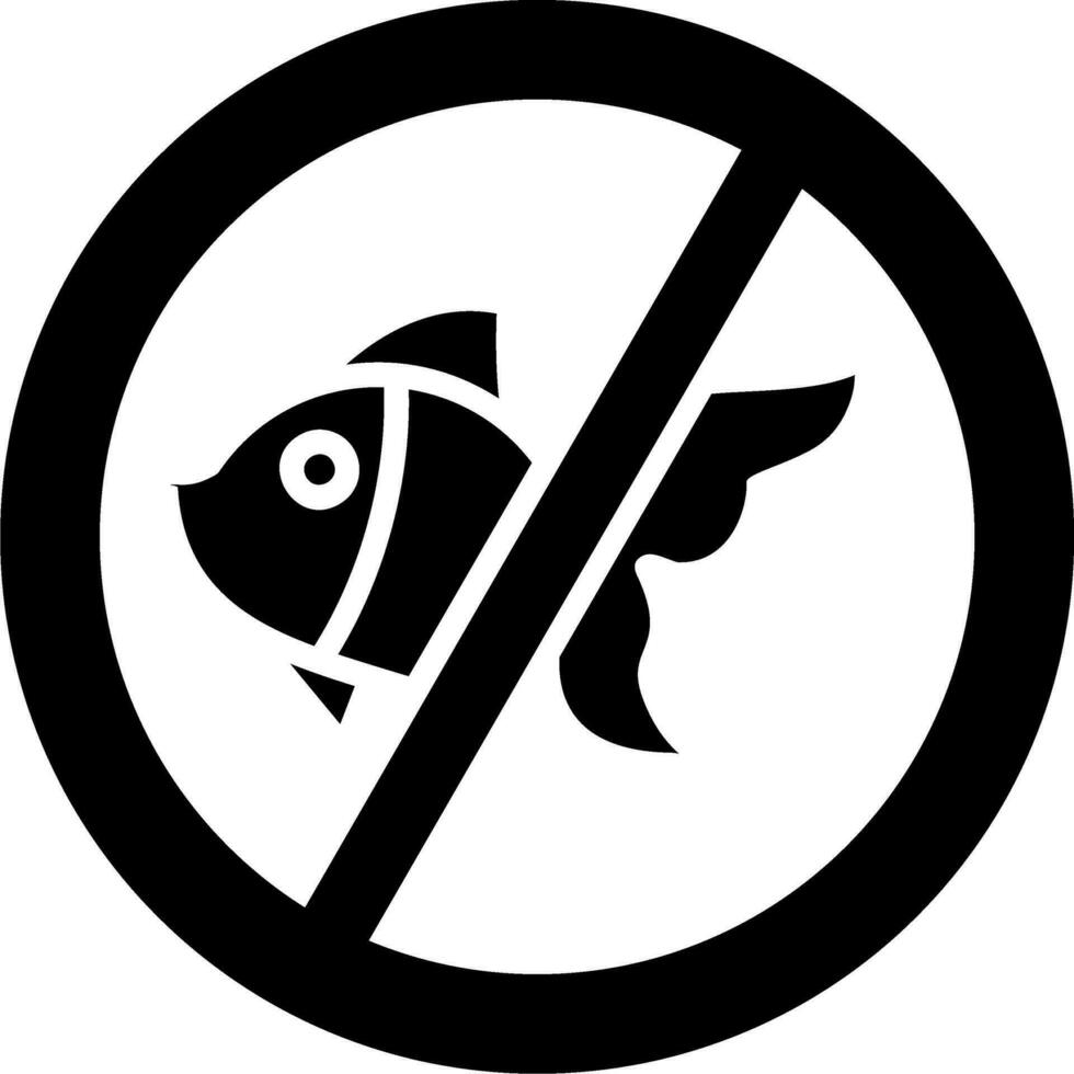 No pescar vector icono