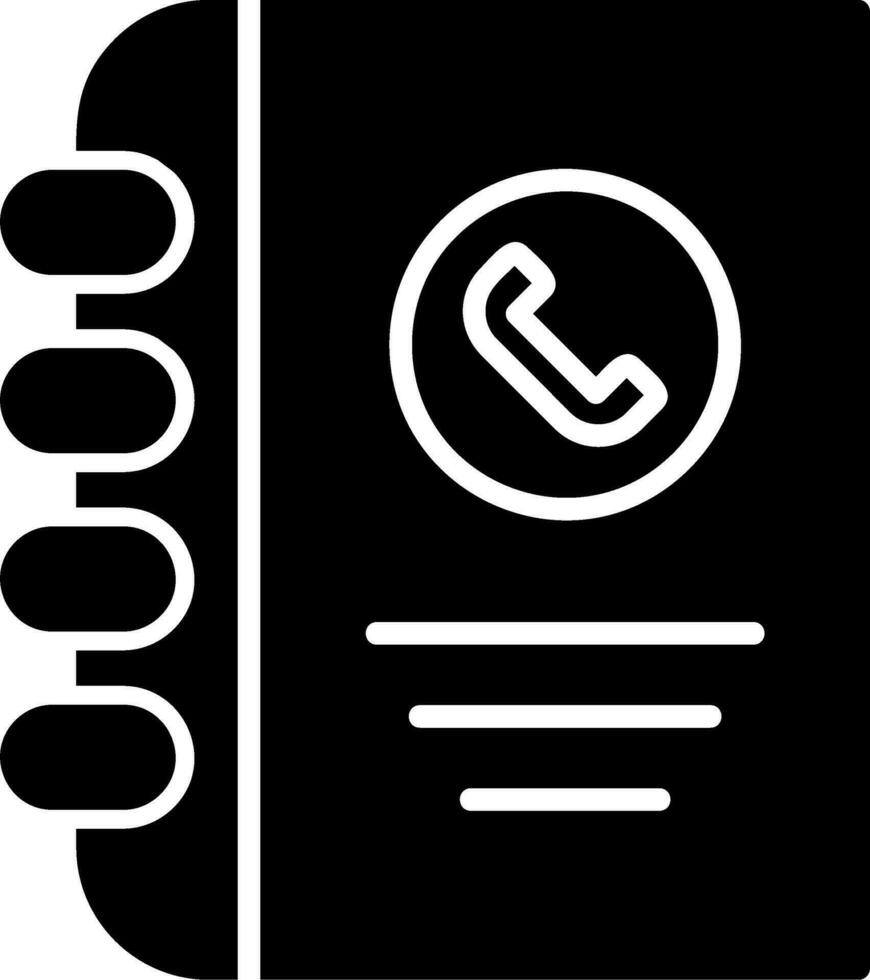 icono de vector de libreta de telefono