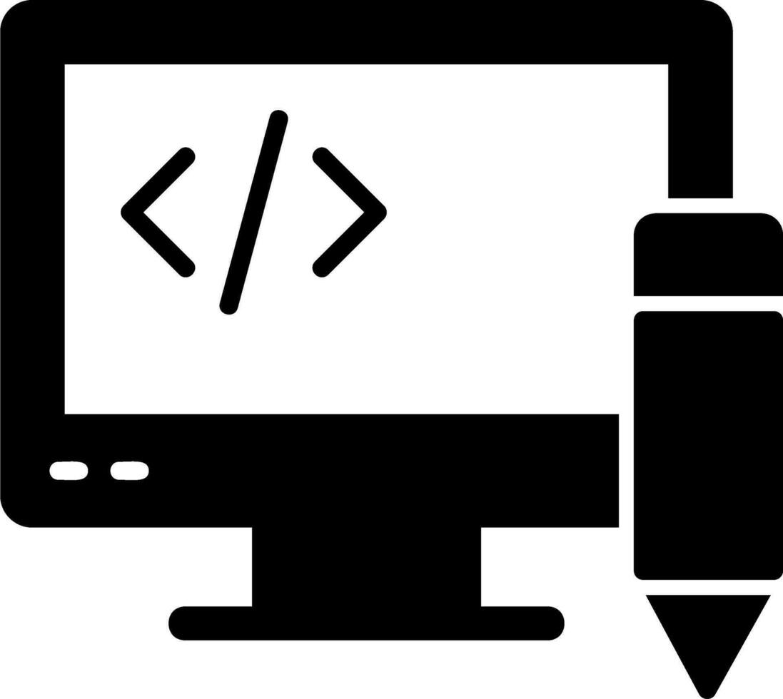 Edit Code Vector Icon