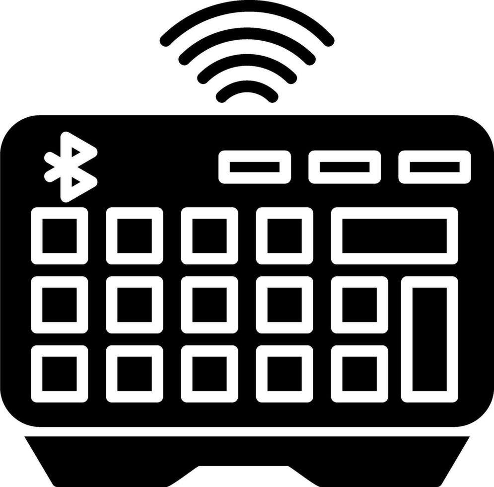 icono de vector de teclado inalámbrico