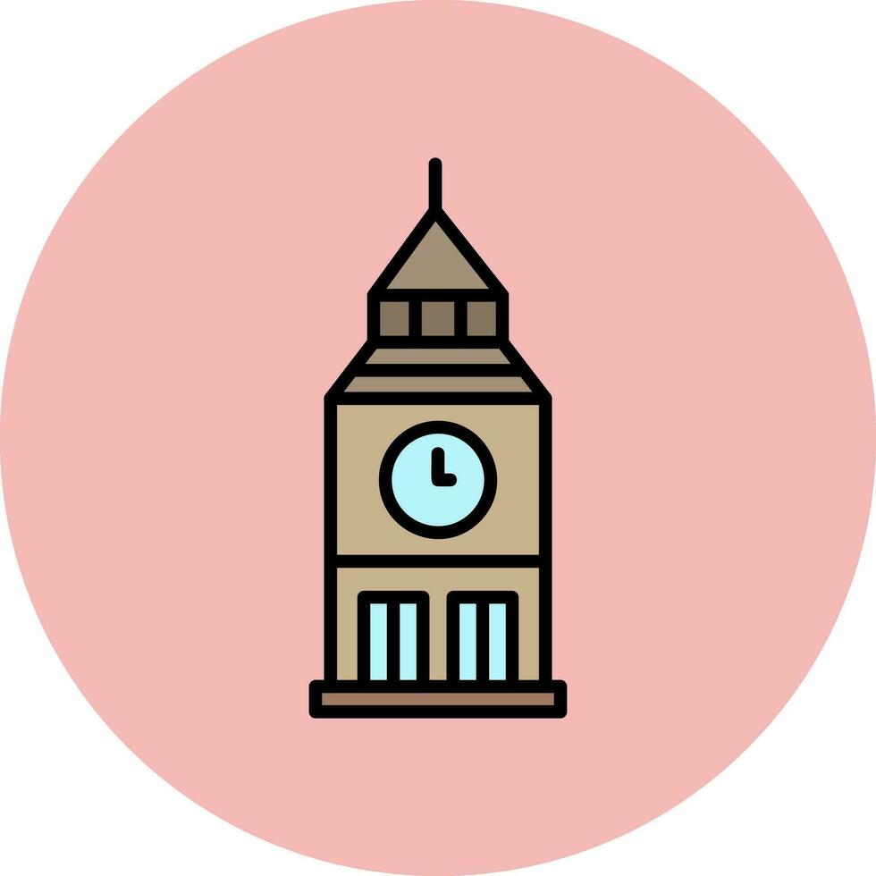 Clock Tower Vector Icon
