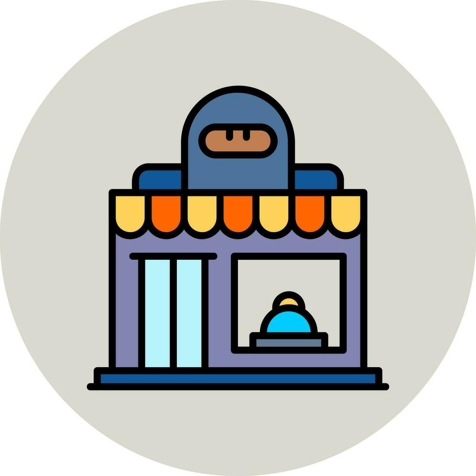 icono de vector de tienda de panadería