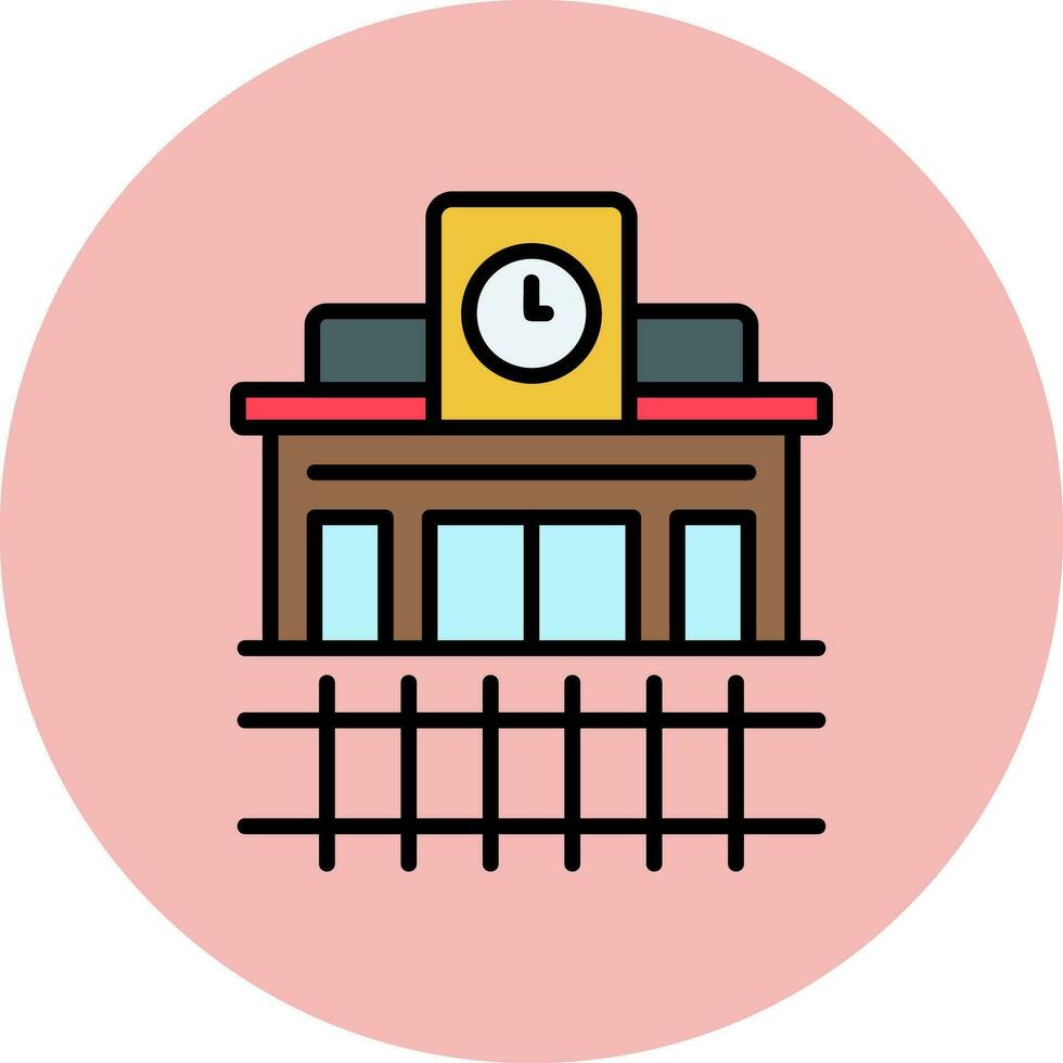 Train Station Vector Icon
