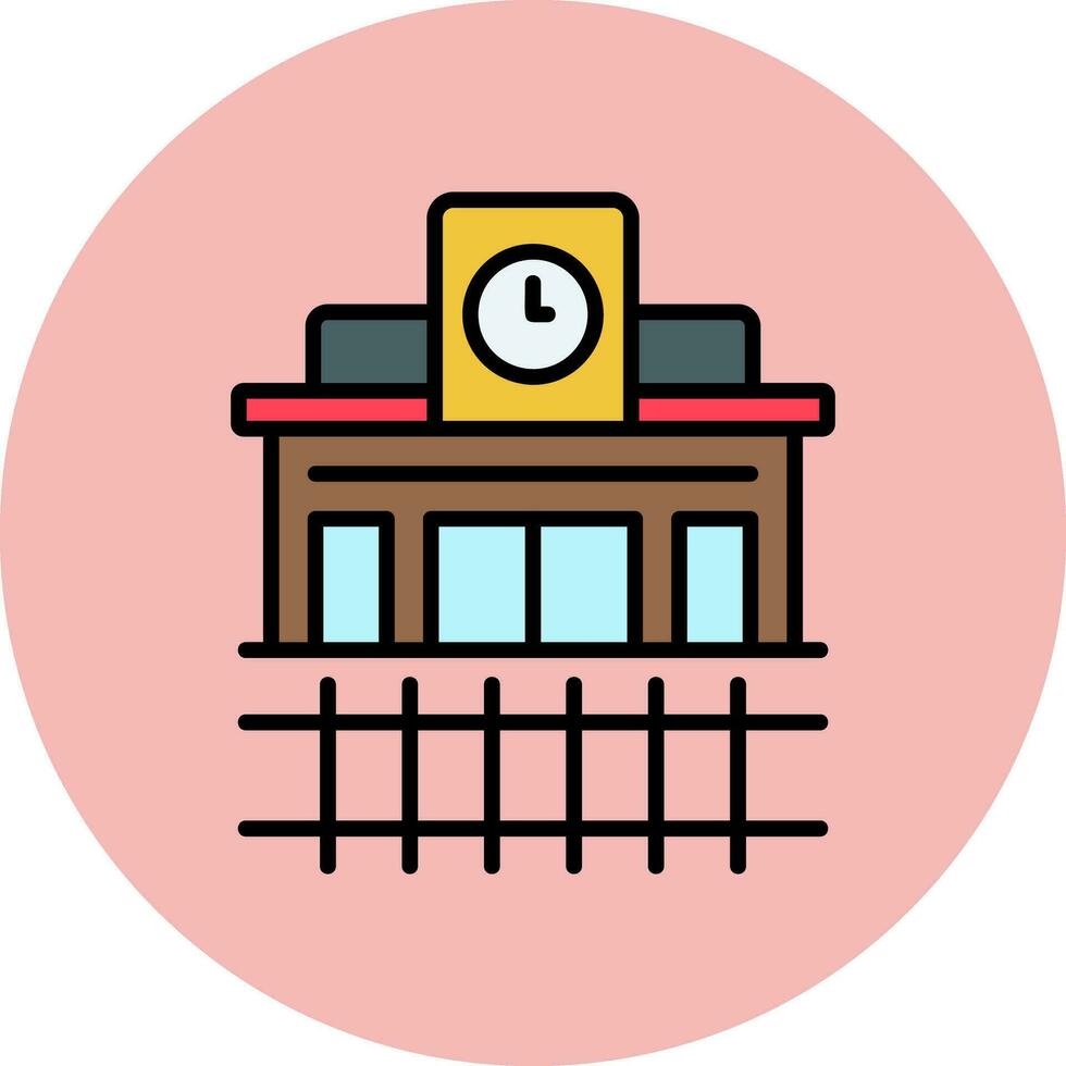 Train Station Vector Icon