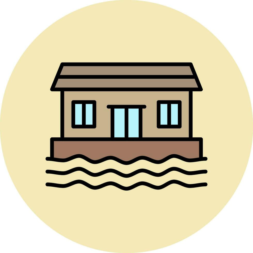 Houseboat Vector Icon