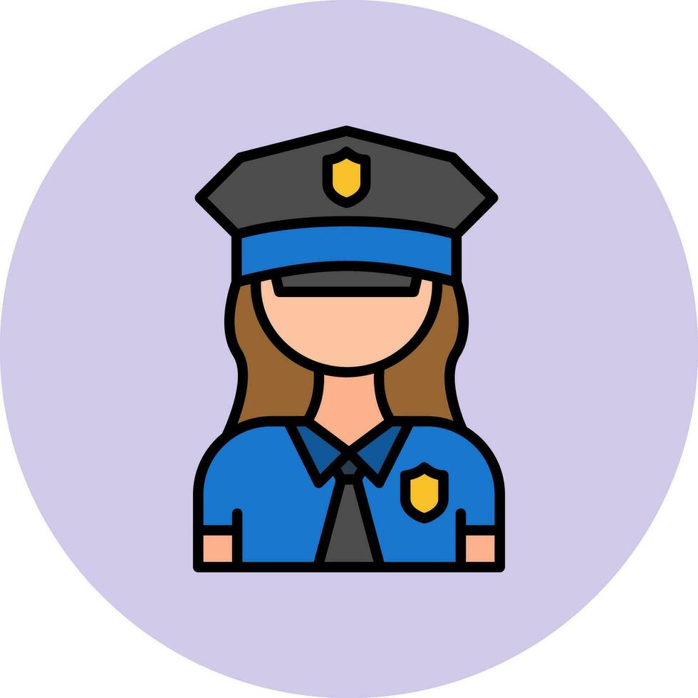 mujer policía vector icono