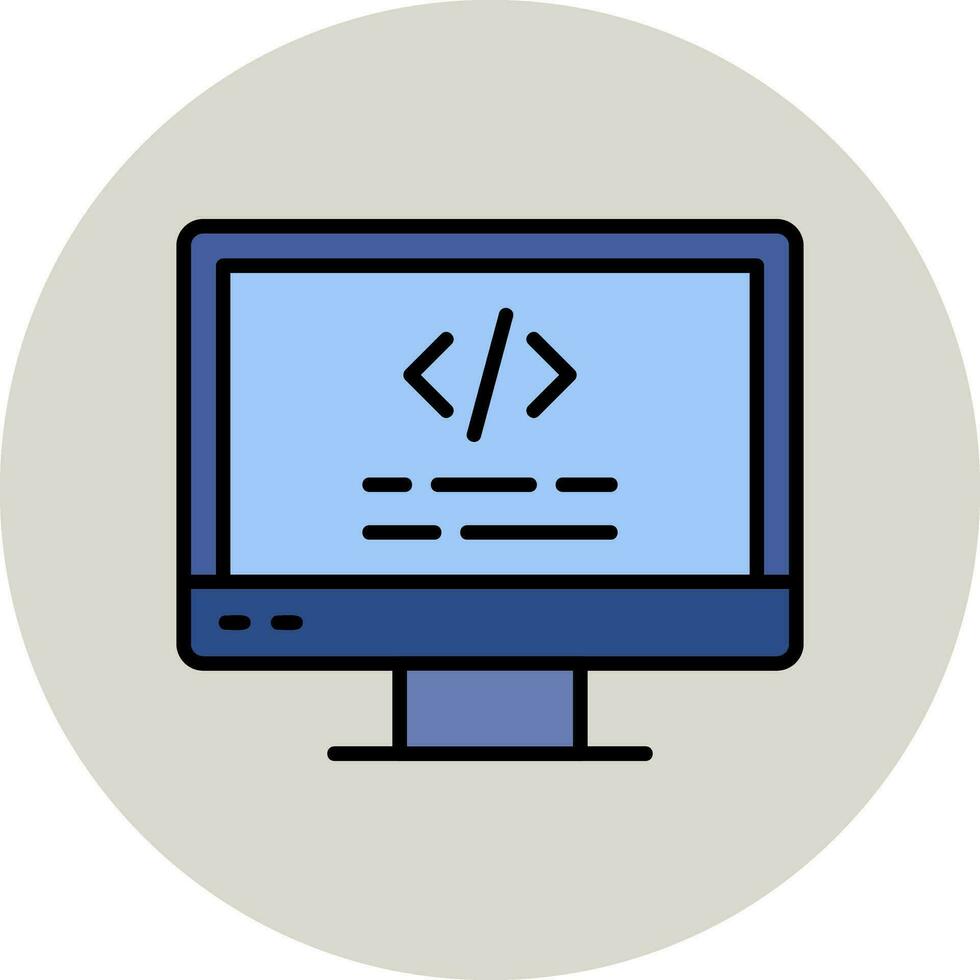 icono de vector de computadora