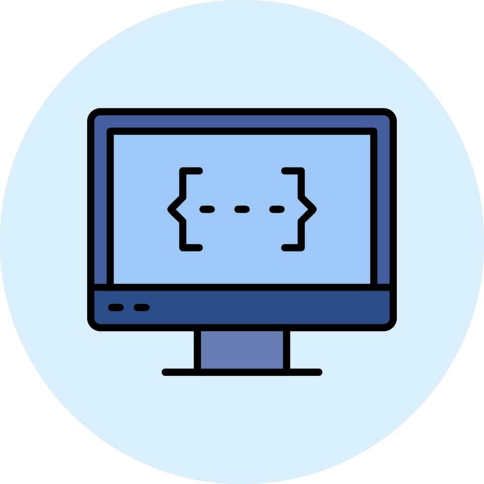 Monitor Screen Vector Icon