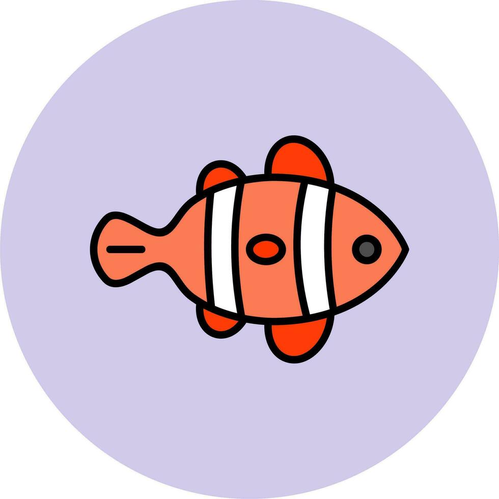 Clown Fish Vector Icon