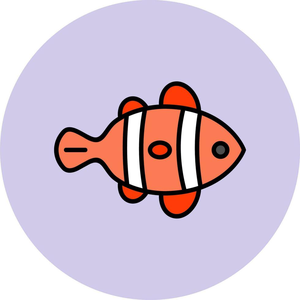 Clown Fish Vector Icon