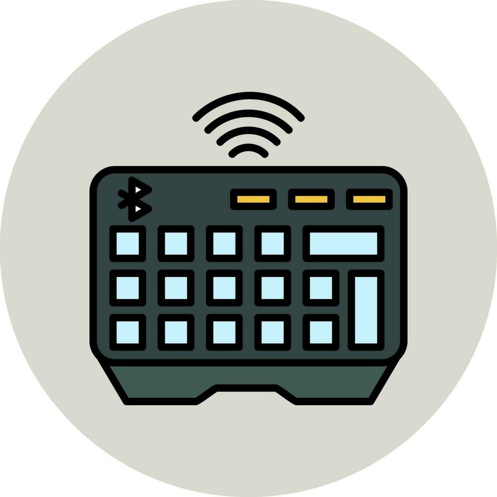 icono de vector de teclado inalámbrico