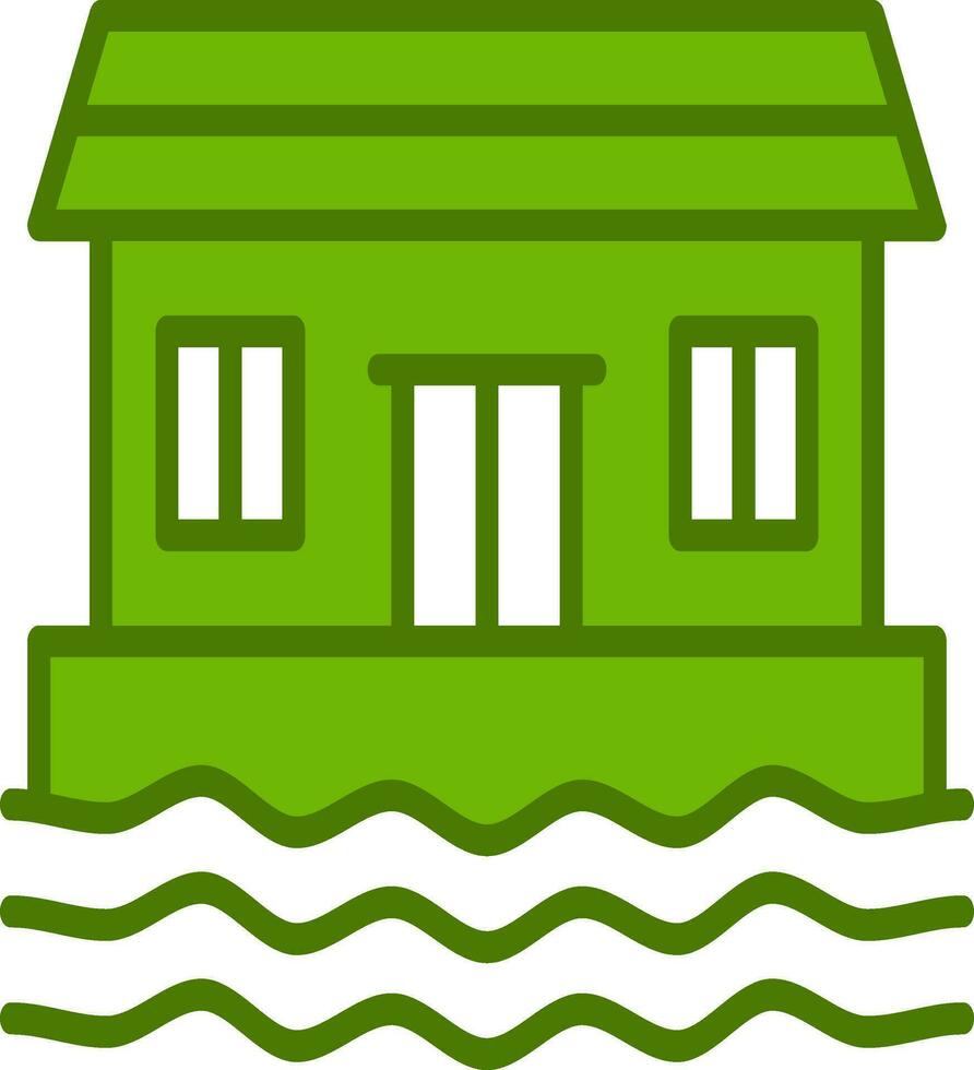 Houseboat Vector Icon