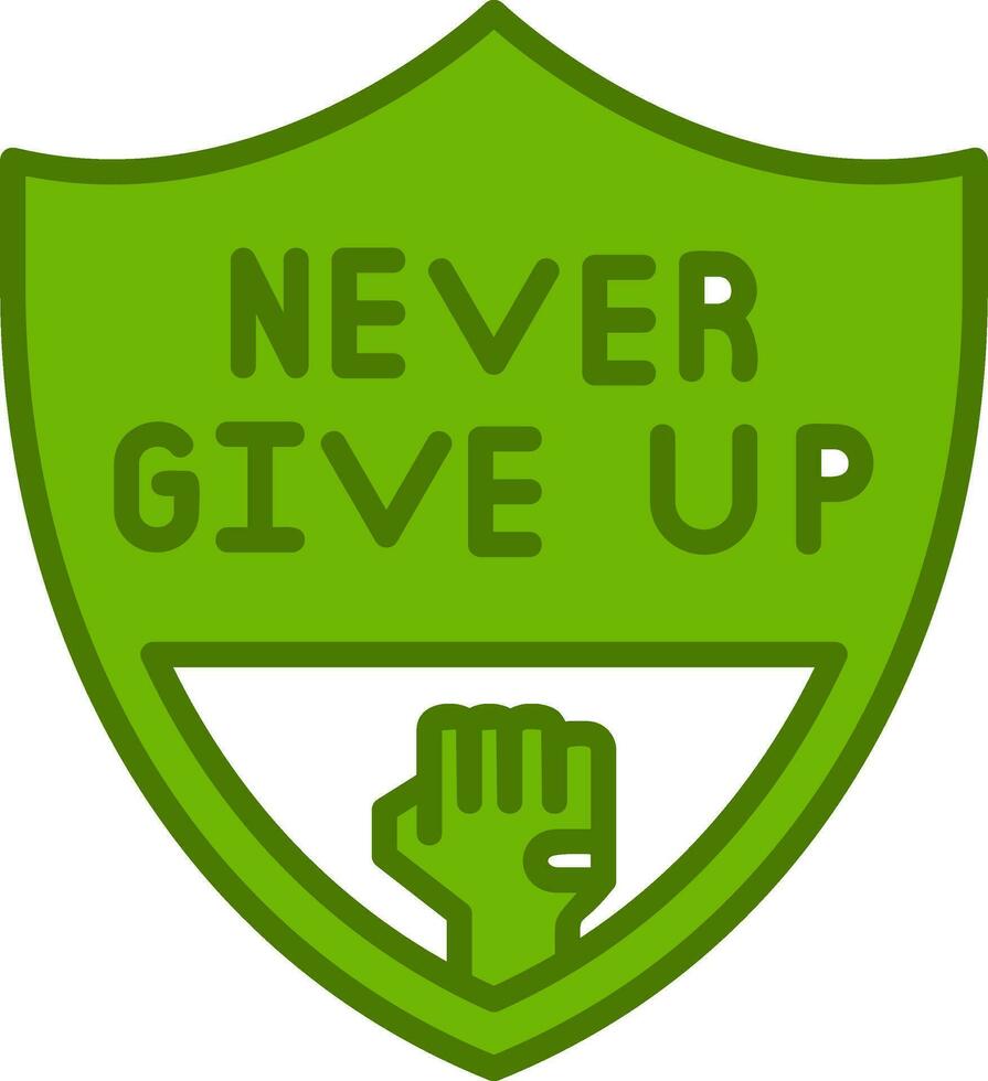 Never Give Up Vector Icon