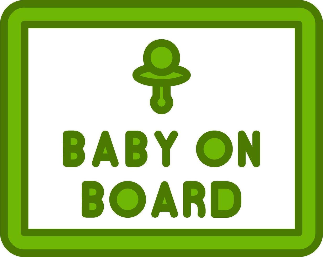 Baby On Board Vector Icon