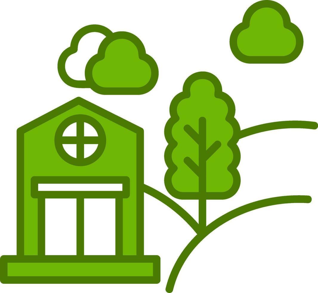 Forest House Vector Icon