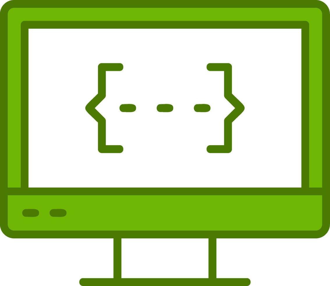 Monitor Screen Vector Icon
